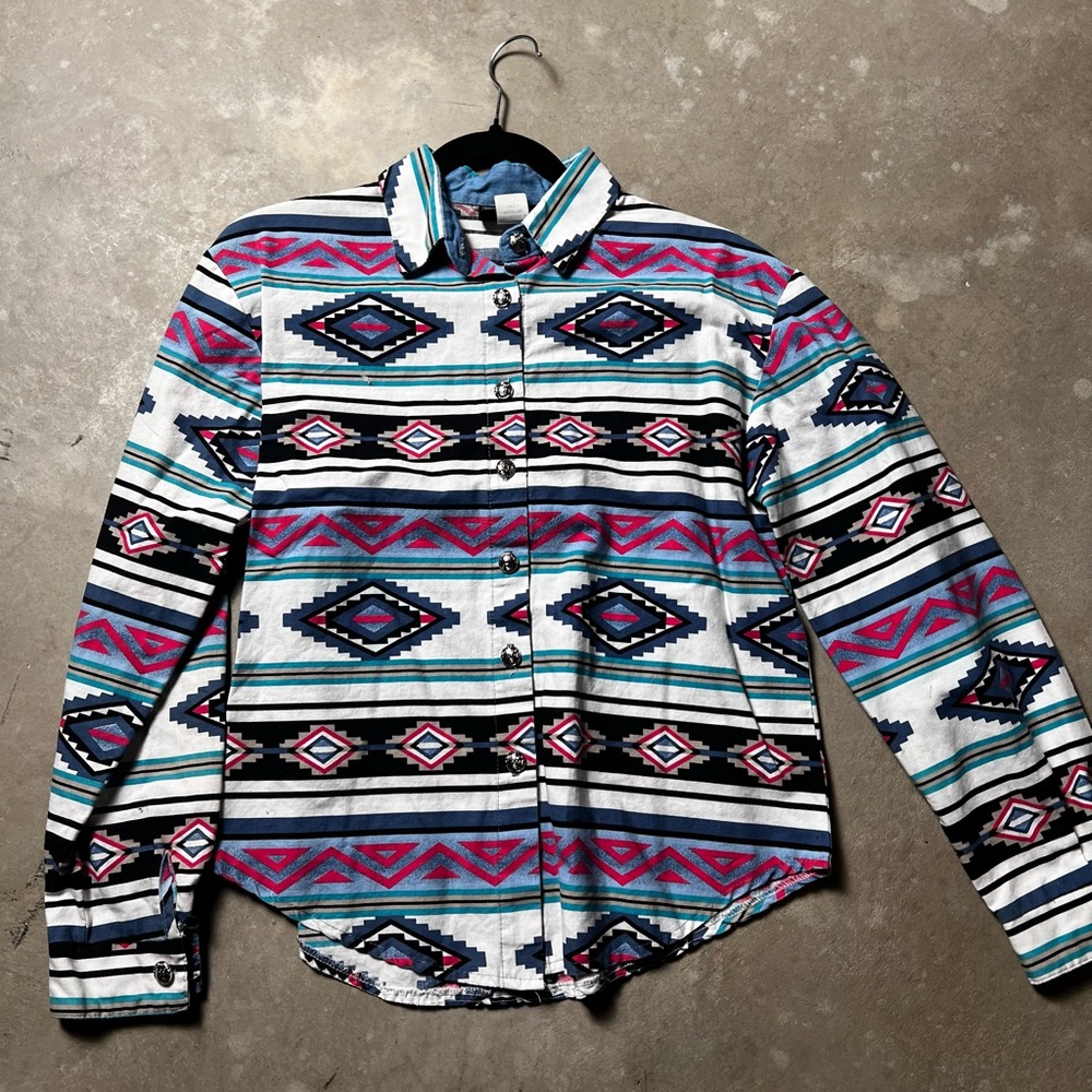 Colorful Geometric Patterned Shirt